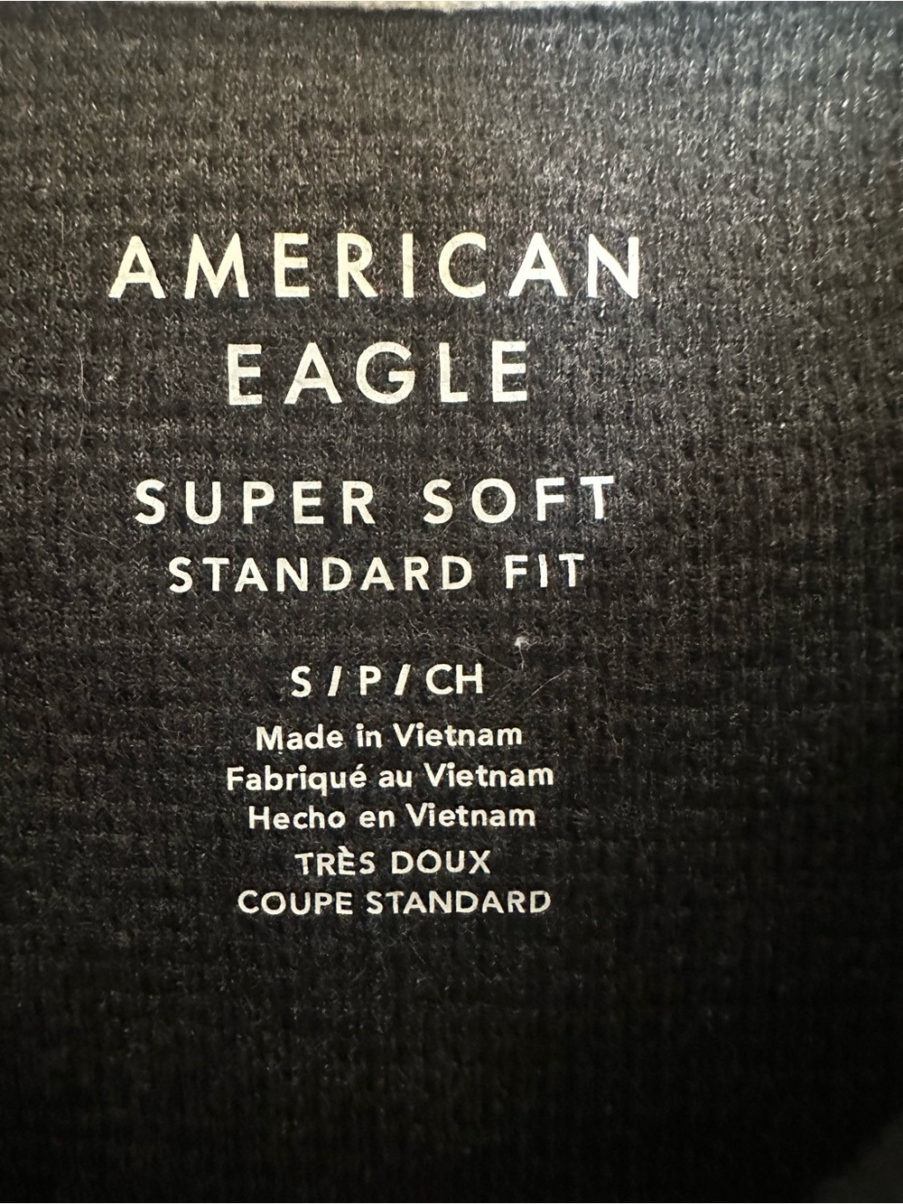 American Eagle Outfitters Cream and Burgundy Raglan and Grey waffle knit flannel - Picture 6 of 8